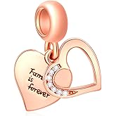 EMOSTAR Sterling Silver Family Charm House Heart Shape Love Charm for Bracelets