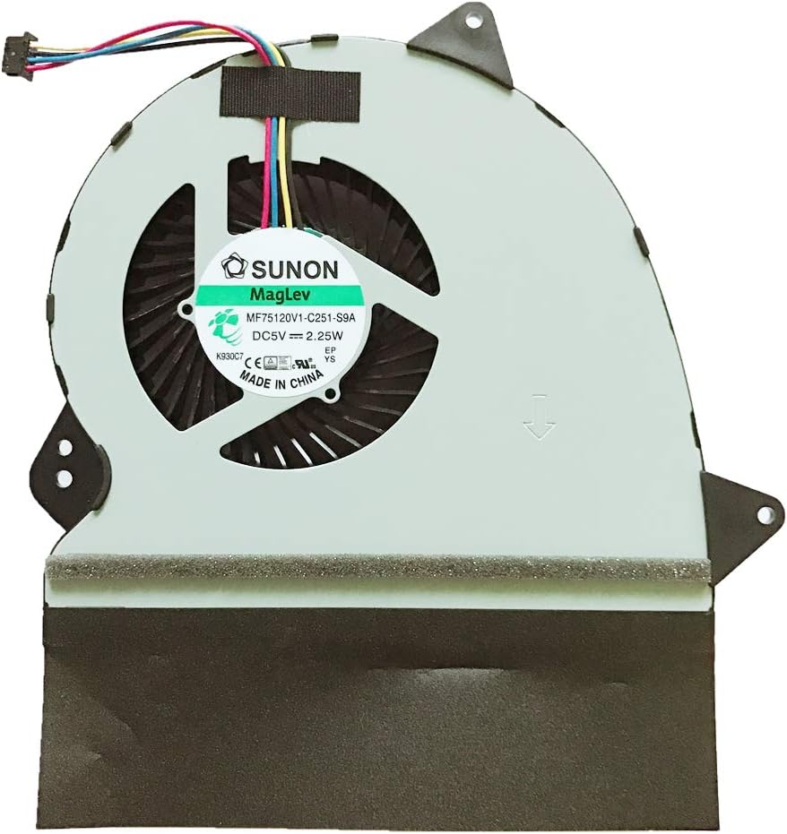 RJUNGXY Replacement Compatible Laptop CPU Cooling Fan Cooler for ASUS FX-Plus GL552 GL552JX GL552VM ZX50J gl552L zx50v fx-pro SUNON MF75120V1-C251-S9A DC5V 2.25W fx-plus4720 Series
