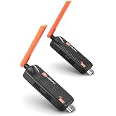 WELUSOPU Wireless HDMI Transmitter and Receiver, Up to 6 Receivers, 5.8G | HDMI Wireless Extender Casting Video &amp; Audio for PC Laptop Camera Cable Box to Multiple TVs Monitors Projectors -165FT/50M