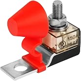 MRBF Terminal Fuse Block 150Amp, Compact Marine Rated Battery Fuse Holder | IP66 Waterproof Protective Cap for M8 Single Stud 5/16", 58V DC Maximum, Fuse for Marine Boat, RV Camper, Truck and Vehicles