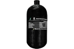 TUXING 4500psi High Pressure Composite Cylinder, 2.5L Carbon Fiber Tank, Diving Scuba Tank, PCP Paintball Air Tank (Empty Bottle), M18*1.5