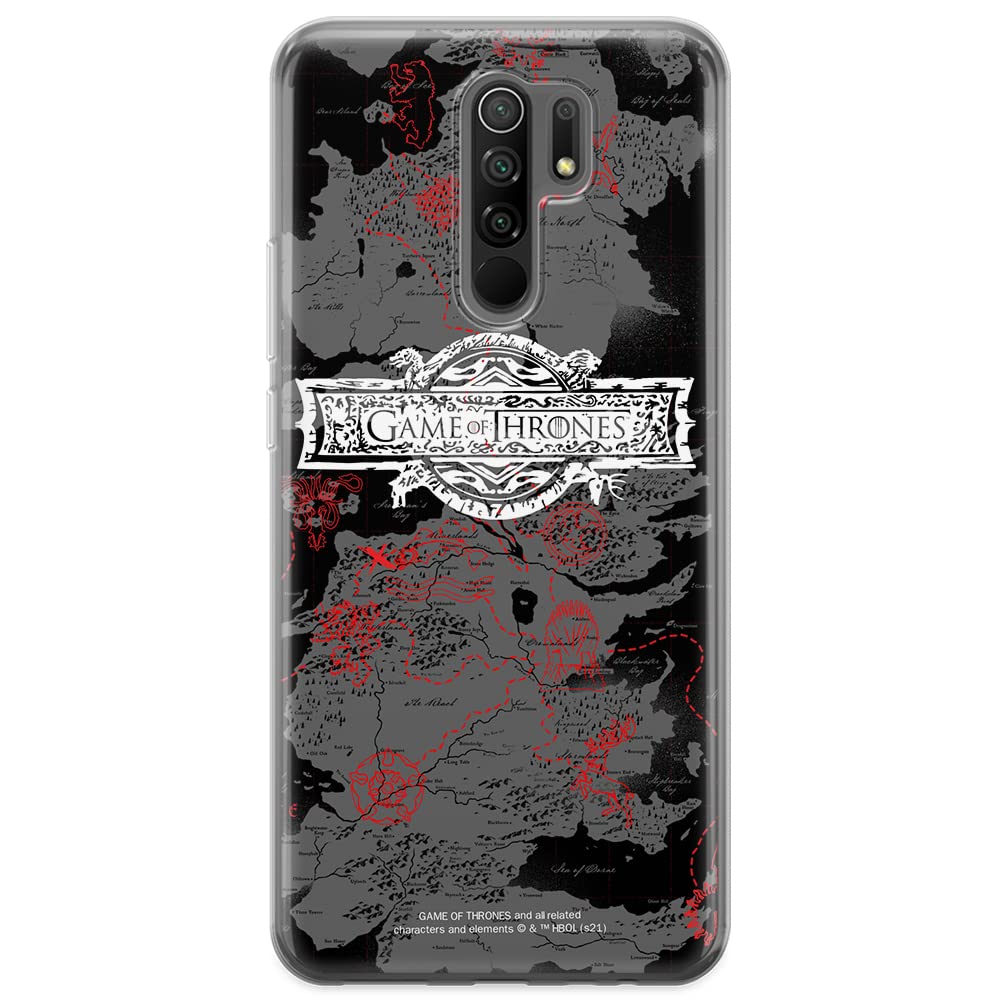 ERT GROUP mobile phone case for Xiaomi REDMI 9 original and officially Licensed Game of Thrones pattern 010 optimally adapted to the shape of the mobile phone, case made of TPU