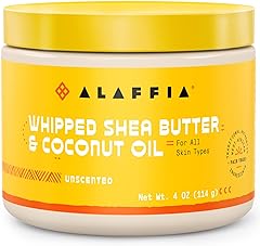 Alaffia Whipped Shea Butter and Coconut Oil, for Smooth, Soft Skin, Unscented 4 Oz