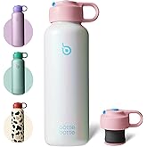 BOTTLE BOTTLE Water Bottle for Carbonated Drinks 20oz Insulated Bottles for Fizzy Drinks Keep Carbonation Longer Leak Proof for Sports Travel School(Pearl White)