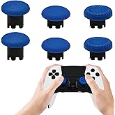 6 Pack Interchangeable Thumbstick Caps for PS5 DualSense Edge Controller Joysticks, DualSense Edge Controller Swappable Thumbsticks Replacement for PS5 Edge Controller (Blue)