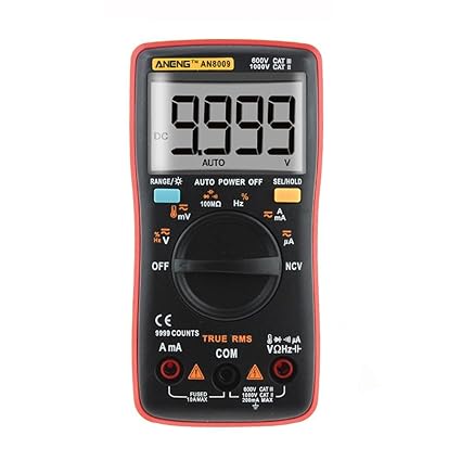 Everpert AN8009 True-RMS Auto Range Digital Multimeter NCV Ohmmeter AC/DC