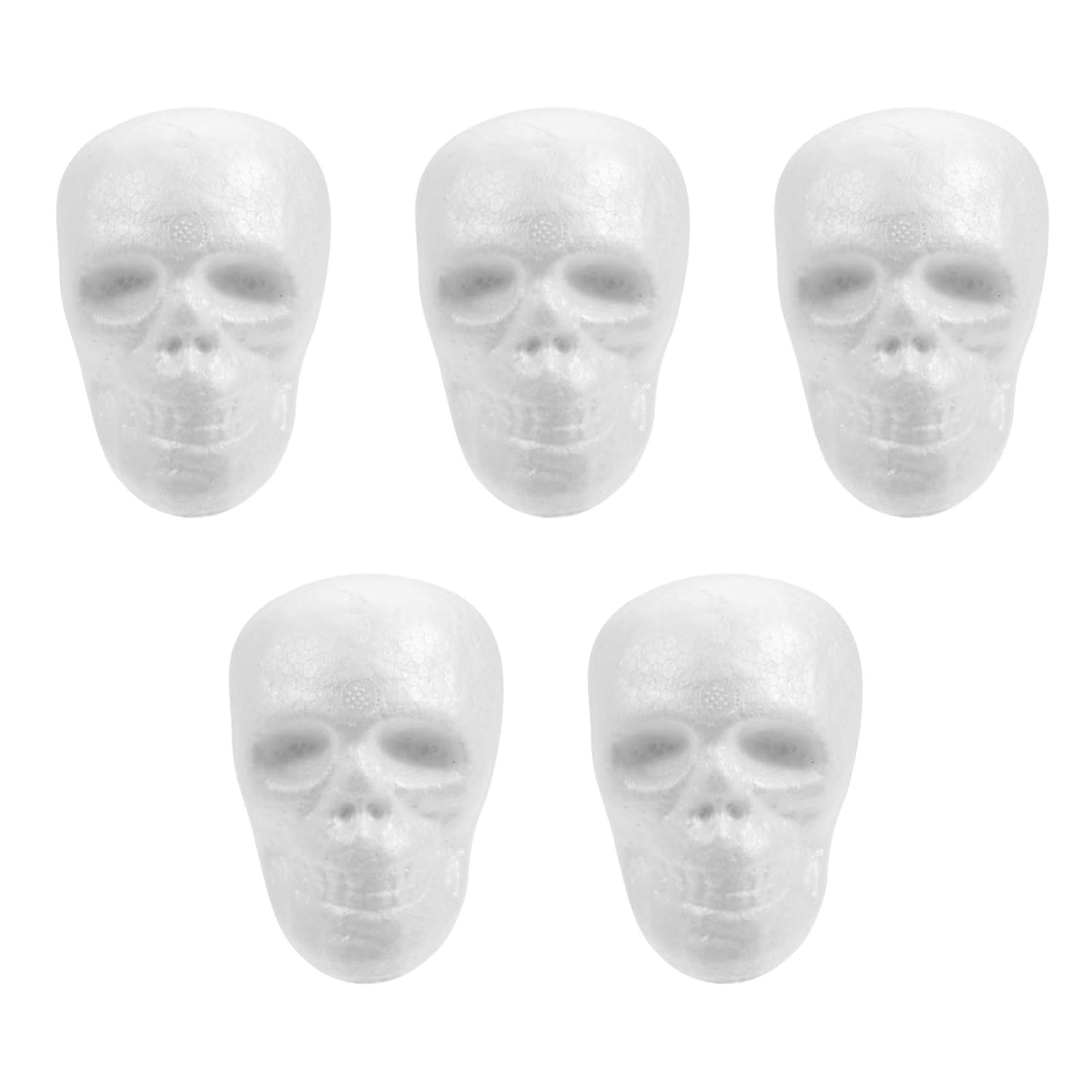 ARTIBETTER 5pcs Styrofoam Foam Skulls Craft Foam Handmade Skeleton