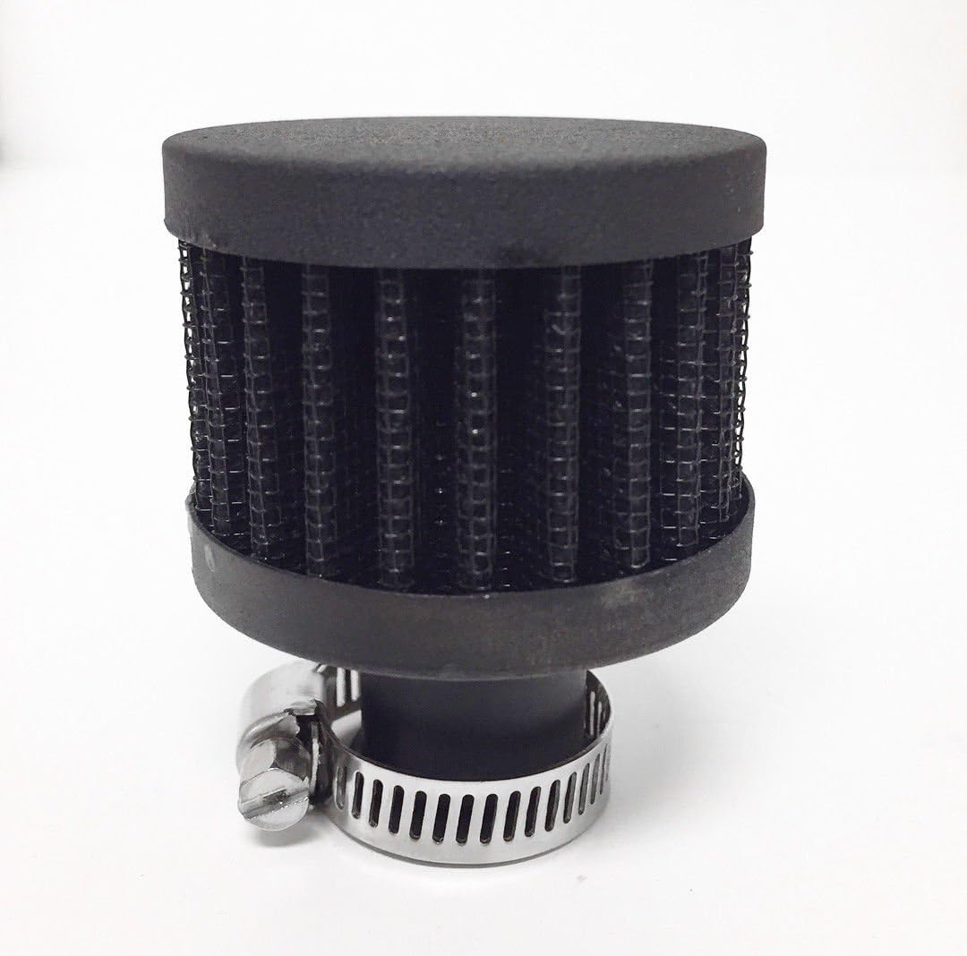 15mm Mini Air Intake Crankcase Breather Filter Valve Cover Catch Tank (Black 1