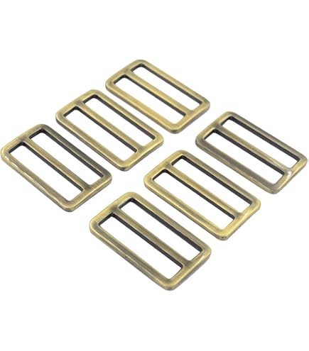 CRAFTMEmore Metal Rectangle Buckle Ring Fits 1-1/4", 1-1/2" Strap Heavy Duty Rectangular Cord