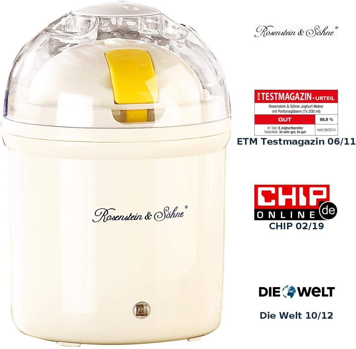 Rosenstein & Söhne Joghurt-Maker für 1 Liter frischen Joghurt