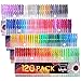 Gelmushta Gel Pens 120 Unique Colors (No Duplicates) for Adult Coloring Books Drawing with Case