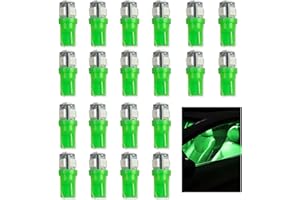 JUSTTOP 20PCS T10 194 Led Bulbs, Super Bright T10 Wedge LED Bulbs 5050 5SMD Chips for Vehicle, 12V LED Bulb Replacement for L