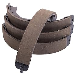 TRQ Rear Parking Brake Shoe Set Compatible with