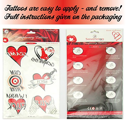 44+ Sexy Naughty Temporary Tattoos for Women Ladies- Adult Fun for Lower Back Legs Arms Butt Stomach - Thumbnail 2