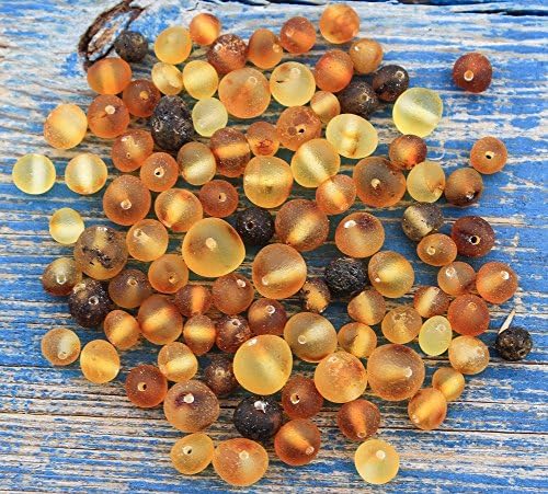 50 Pcs Loose Raw Baltic Amber Beads 4-6mm