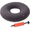 Dr. Frederick's Original Donut Pillow - 18" Inflatable Donut Cushion for Tailbone Pain Relief - Seat Cushion for Hemorrhoids, Bed Sores, Prostatitis - Portable for Travel, Home, Office, & Car