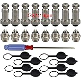 FULARR 8Pcs Premium GX12-4 Pin Aviation Connector Plug Adapter, 5A 12MM Thread Male Female Metal Panel Aviation Wire Connecto