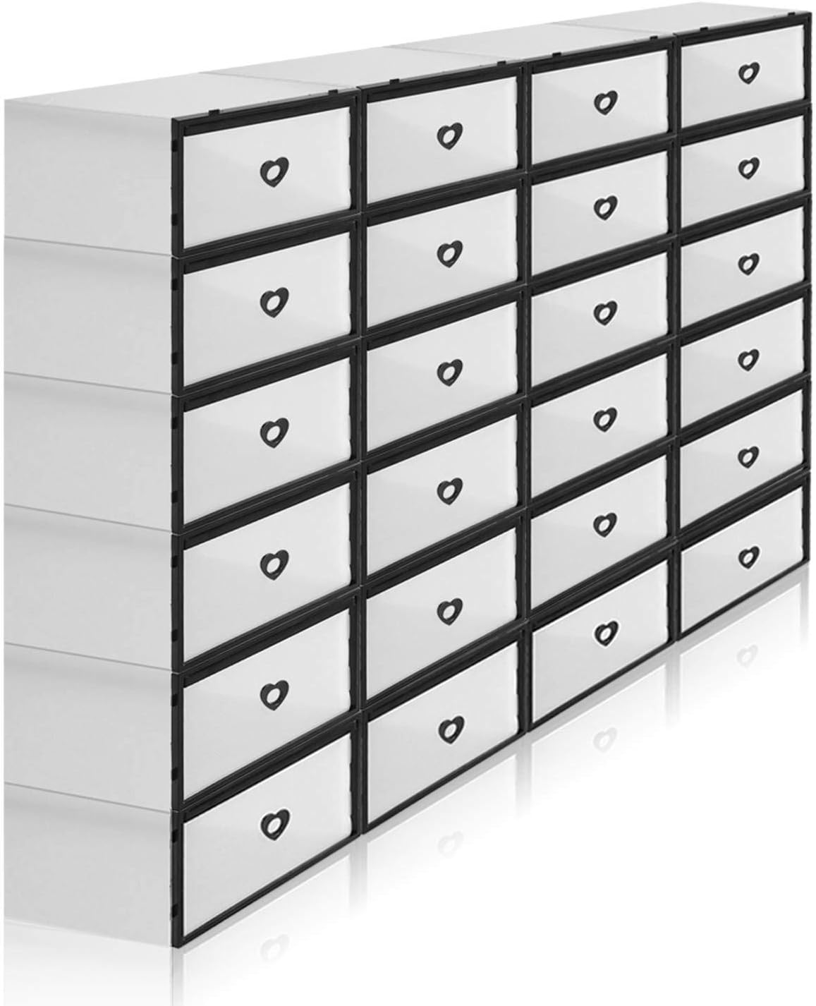 transparent drawer shoes box on Amazing Tour 10 Pcs Clear Plastic Shoe Box Protecting From Dust And Water Erosion White