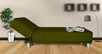 Spaces Therapy Liberty Premium Fabric Recliner Bed-(B-Green)