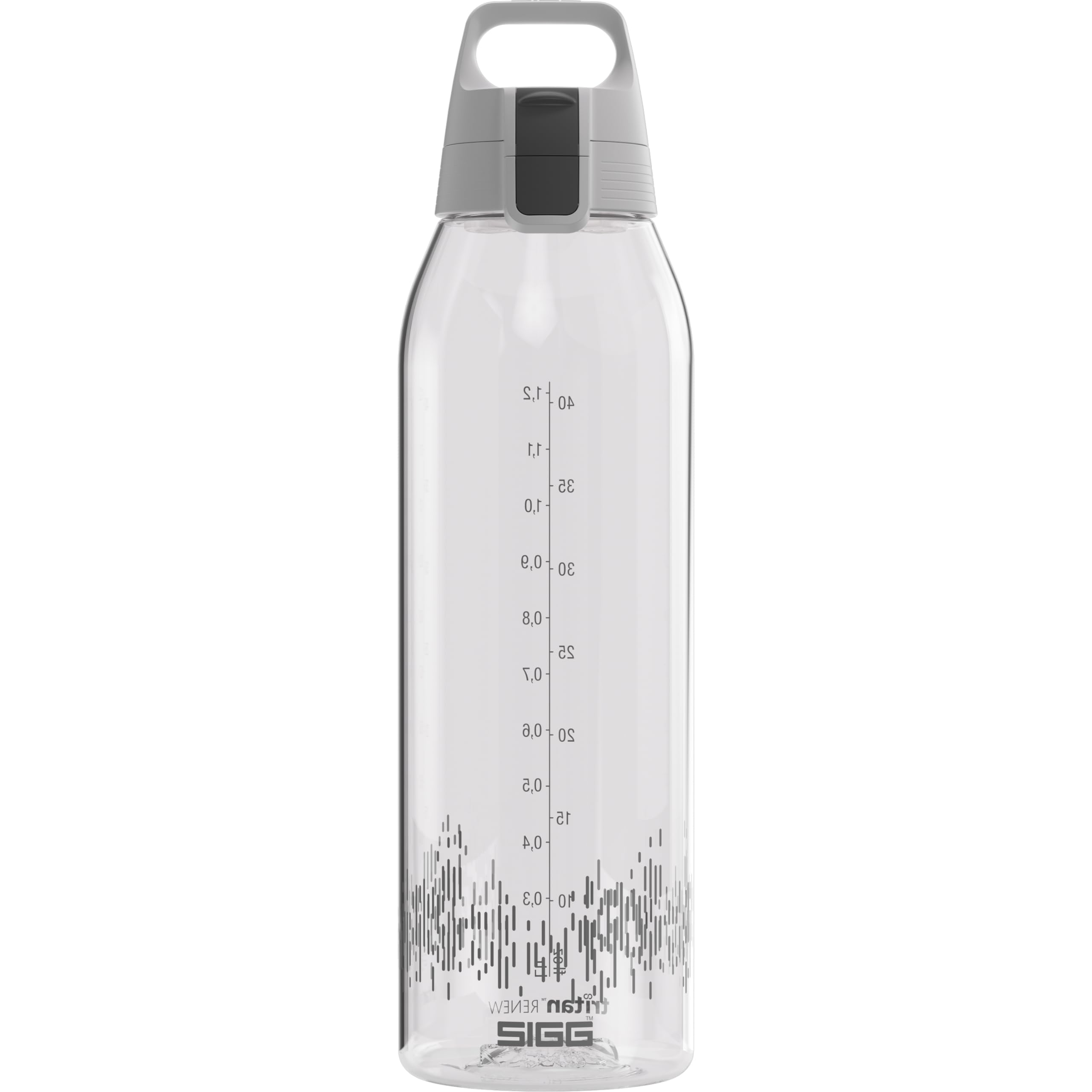 Sigg - Tritan Renew Transparent Water Bottle - Total Clear ONE MyPlanet Anthracite - Suitable For Carbonated Beverages - Dishwasher Safe - With Fruit Strainer - Leakproof - BPA Free - grey - 1.5L