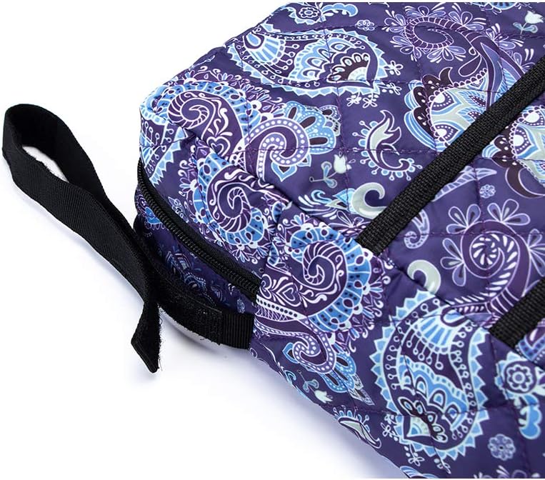 Walker Bag, Walker Accessories Basket, Large Capacity Tote Caddy Pouch Compatible with Walker,Wheelchair and Rollator,Folding Organizer Pouch for Elderly,SeniorsAnd Disabled (Purple Flower Print): Health & Personal Care