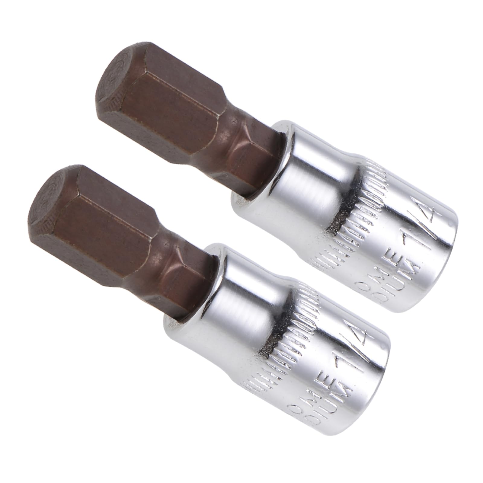 CoCud Hex Bit Socket, Metric H8 (8mm) Bit 1/4" Drive 1.5" Long, S2 Alloy Steel Heat Treated CR-V Socket - (Applications: for Fastener Application), 2-Pieces