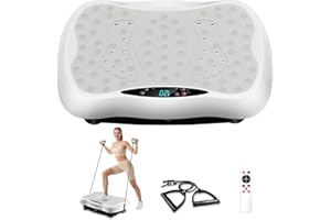 DAMKEE Vibration Plate Exercise Machine, Vibrating Platform for Lymphatic Drainage with 120 Speeds, Upgraded Vibrated Plates for Weight Loss, Full Body Workout Equipment for Fitness at Home