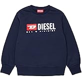 Diesel Boys' Diesel Denim Division Logo Crew-neck Sweatshirt