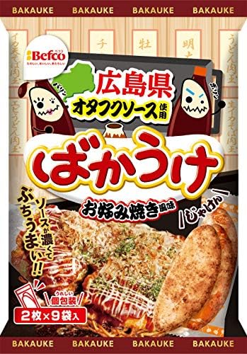 Kuriyamabeika BAKAUKE (okonomiyaki Flavor) 18 Sheets × 12 Bags Japan