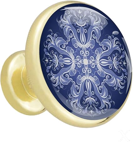 Vintage púrpura Tiradores de gabinete de cocina de metal sólido redondo