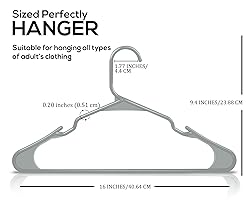 Utopia Home Plastic Hangers 20 Pack - Perfect Space