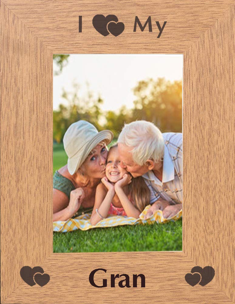 I Heart My Gran Love 6x4 Picture Photo Frame Photoframe Gifts For Birthday From Grandson Granddaughter Keepsake
