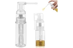 2PCS Glitter Powder Spray Bottle Clear Plastic Glitter Duster Shaker Sprayer Dispenser Powder Puffer Bottle for Craft Scrapbo