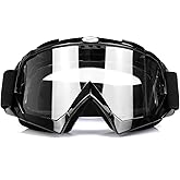 JAMIEWIN Motocross Goggles ATV Dirt Bike Motorcycle UTV MX OTG Offroad Riding Goggles Clear Lens Anti UV Dustproof Anti Fog Racing Skiing for Men Women Youth Kids