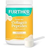 Further Food Vanilla Collagen Peptides Powder with Tremella Mushroom – 100% Grass-Fed, Hydrolyzed Type 1 & 3, 20g of Collagen per Serving, Supports Skin, Hair, Nails & Joints, 10.37 Oz