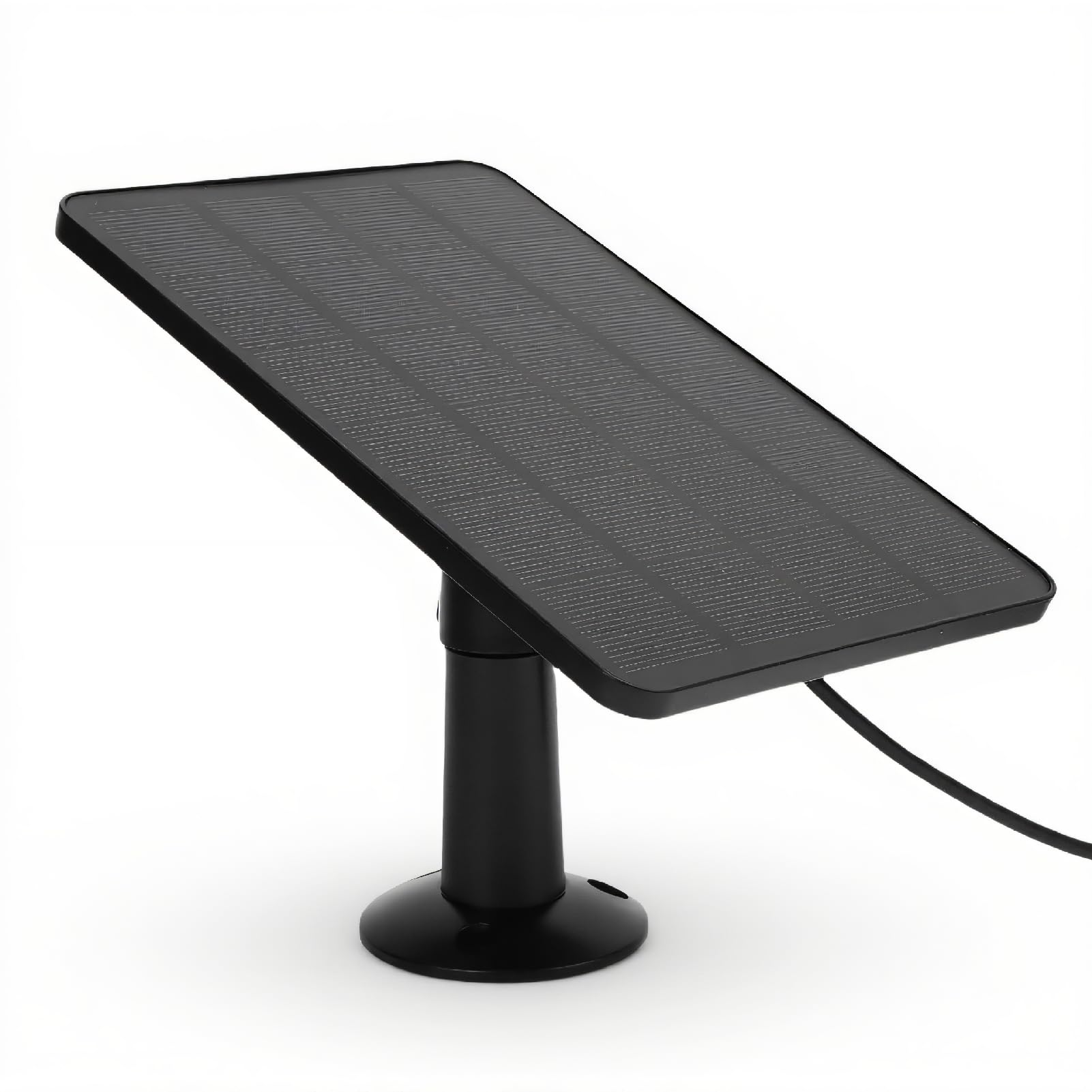 ASHATA 10W Solar Panel Charger for Nest for Doorbell 2K Camera for Ring Video Doorbell 2 for Doorbell 3, IP66 Waterproof, 360 Degree Adjustable Stand, 9.8ft Cable (CSP4W-O-B)