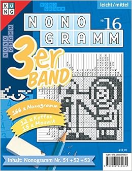 Nonogramm 3er Band Nr 16 Nonogramm 3er Band Ratsel Furs Auge Amazon De Conceptis Puzzles Bucher