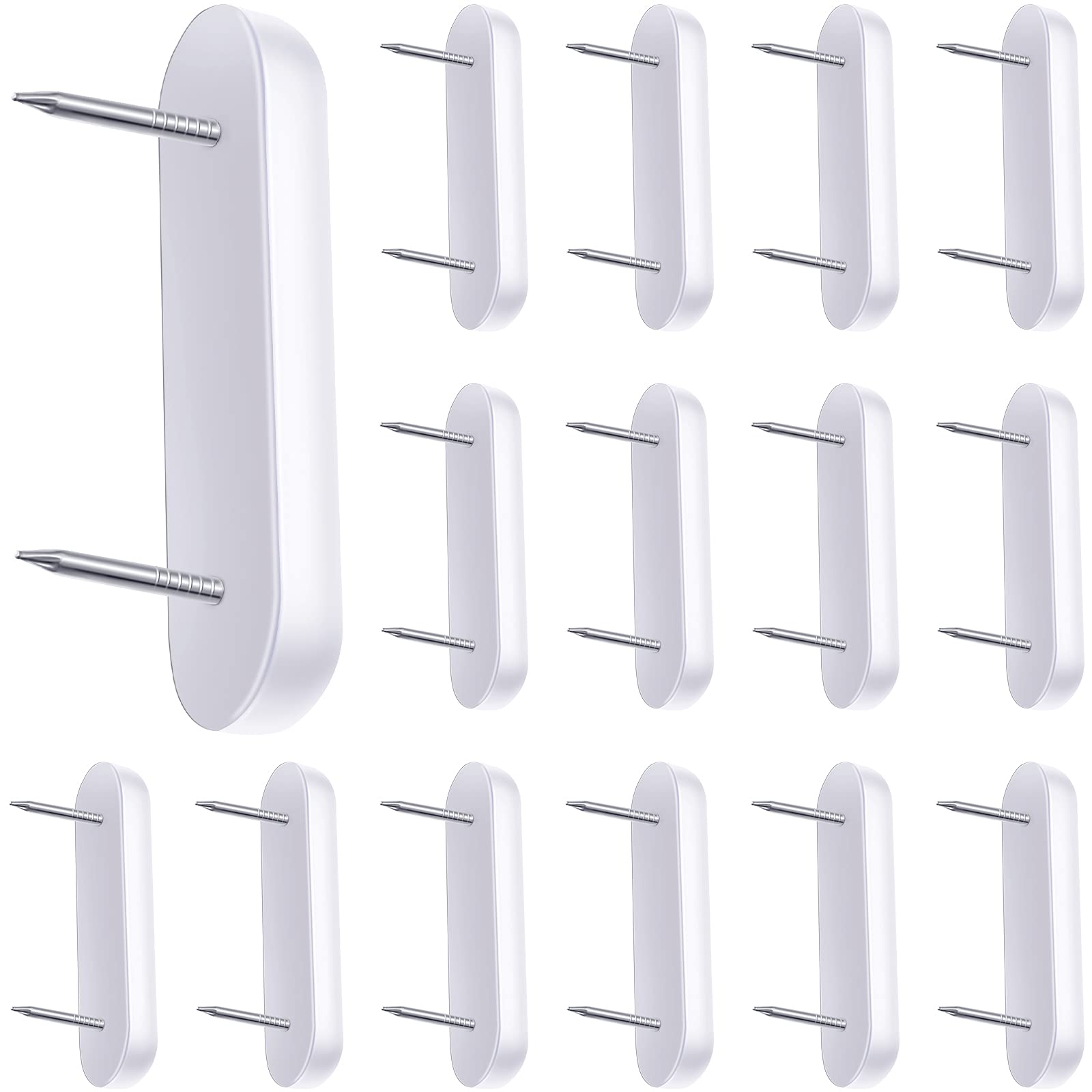 Photo 1 of Jetec Plastic Head Double Pins Bed Skirt Holding Pins White Furniture Chair Leg Brooch Glide Nails Holding Brooch for Slipcovers and Bedskirts(15 Pieces)