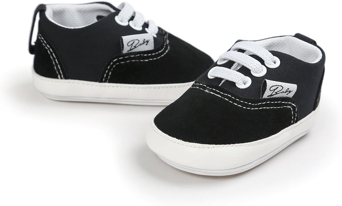  | RVROVIC Baby Boys Girls Shoes Canvas Toddler Sneakers Anti-Slip Infant First Walkers 0-18 Months | Sneakers