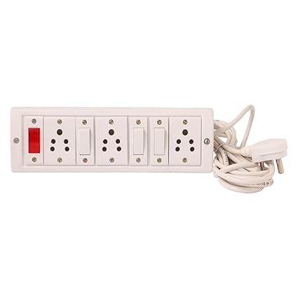 Bahul Power Strip Extension Multi Outlet Board Fitted with 3 Anchor Sockets, Switches, Indicator and 4m Wire & Plug (15Amp)