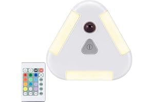 BIGMONAT Push Lights Battery Operated, RGB Voice Level Light with Timer, Dimmable Puck Light with Remote, Color Changing Stick on Tap Light for Classroom Closet Kids Indicator