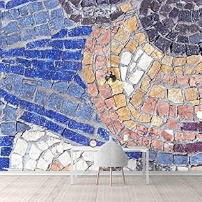 Wall Mural Realistic Rock Colorful Bricks Removable Self-Adhesive Large Wallpaper - 66x96 inches