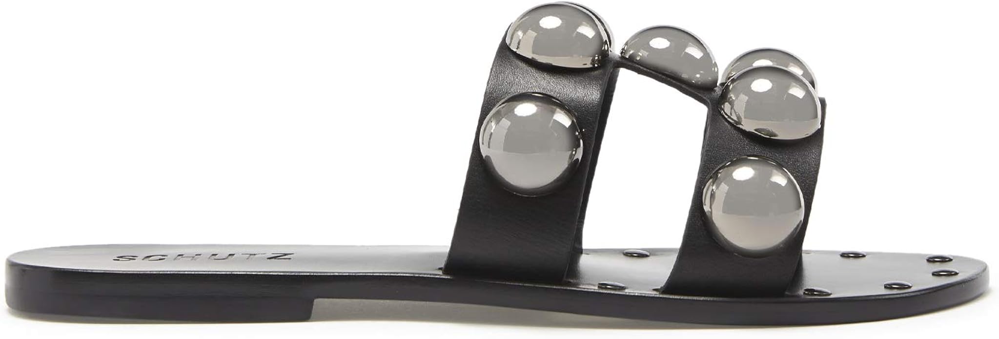 schutz benedita studded sandals