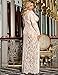 Dean Fast Women Plus Size Floral Lace Nightgown Long Lingerie Sleepwear Chemise White XXXL
