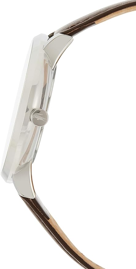 Lacoste Stainless Steel Quartz Watch With Leather Strap Brown 19 5 Model 2010976 Watches Amazon Com