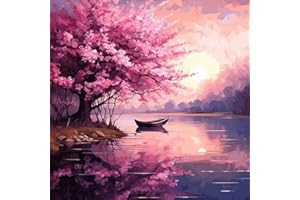 Sewnsty Needlepoint Kits 14CT Stamped Cross Stitch Kits for Adults Counted Cross Stitch Kits Cross Stitch Patterns (Lake Scenery)