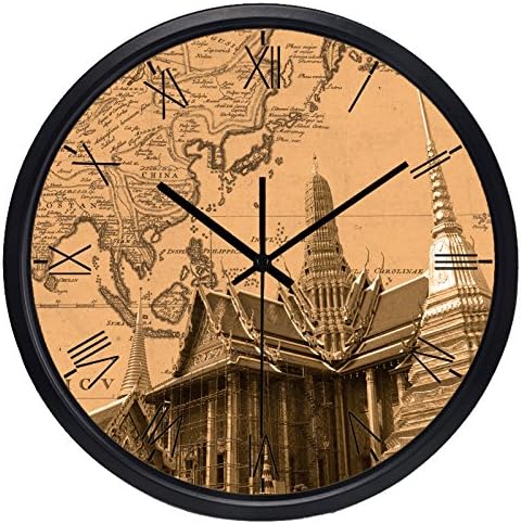 10inch Thailand Bangkok Jade Buddha Temple Hotel Lobby Travel Wall Clock