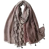Pemilosci Soft Scarf for Women Girls Boho Large Lightweight Scarves Shawls Wraps for Four Seasons 70 x 35 inches