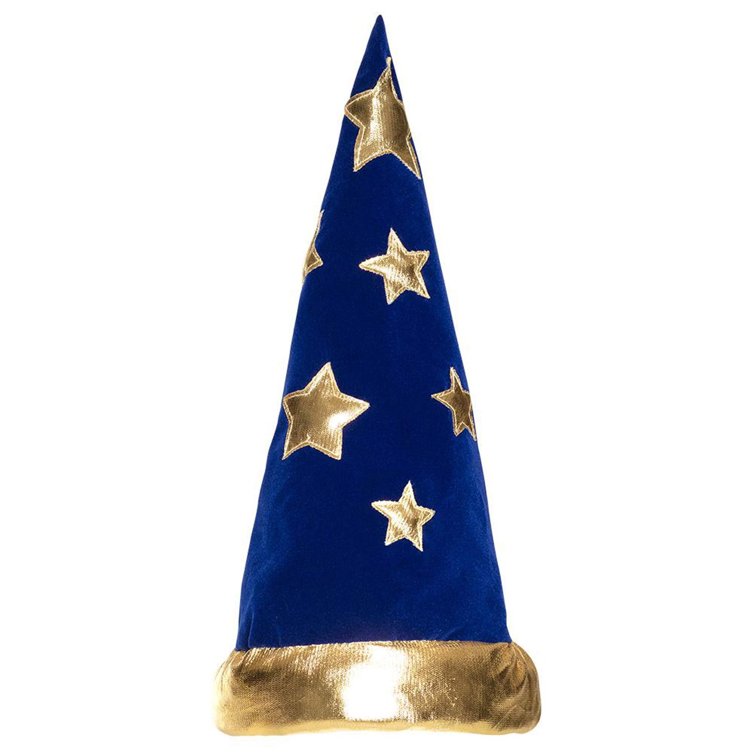 Boland Childs Wizard Hat, Children's Fancy Dress Accessory, World Book Day, Halloween, Kids Dress Up, Magician Hat For Girls and Boys, Blue/Gold (One Size)