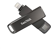 SanDisk 256GB iXpand Flash Drive Luxe - The 2-in-1 USB for iPhone, iPad, and Computer - Thumb Drive with Lightning and USB Ty